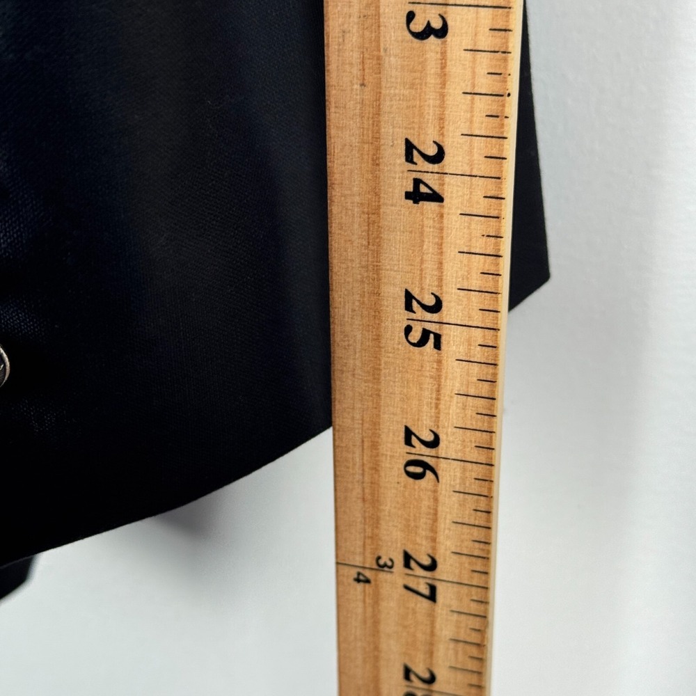 RALPH Ralph Lauren Blazer Sport Coat Men 48R Black Silver Buttons Wool Stretch - Picture 12 of 12
